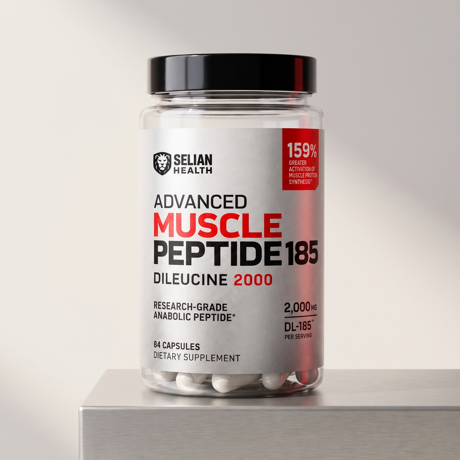 Selian Health Advanced Muscle Peptide 185 bottle